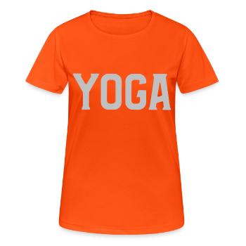 yoga - Women's Breathable T-Shirt - neon orange - Front - AI Model Female 172 dark (172cm)