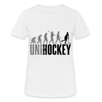 Unihockey - T-shirt respirant Femme - blanc - Devant - AI Model Female 172 dark (172cm)