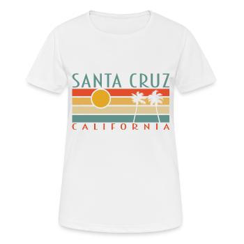 Santa Cruz California Vintage - Frauen T-Shirt atmungsaktiv - Weiß - Vorne - AI Model Female 172 dark (172cm)