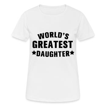 La plus grande fille du monde - T-shirt respirant Femme - blanc - Devant - AI Model Female 172 dark (172cm)