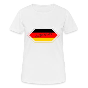 Germany Germany - Women's Breathable T-Shirt - white - Front - AI Model Female 172 dark (172cm)