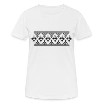 Motif kabyle - T-shirt respirant Femme - blanc - Devant - AI Model Female 172 dark (172cm)