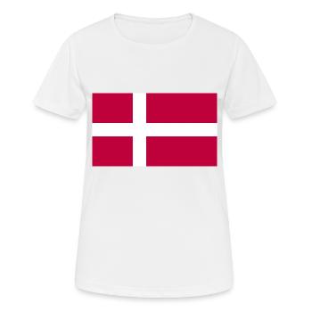 Danemark Drapeau danois Danmark Denmark - T-shirt respirant Femme - blanc - Devant - AI Model Female 172 dark (172cm)