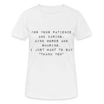 Merci beaucoup - T-shirt respirant Femme - blanc - Devant - AI Model Female 172 dark (172cm)