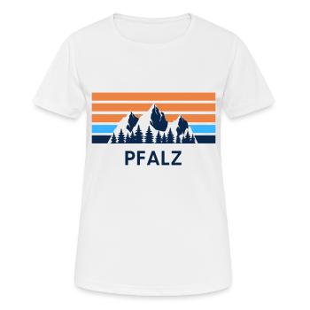 Regenbogen Landschaft - Frauen T-Shirt atmungsaktiv - Weiß - Vorne - AI Model Female 172 dark (172cm)