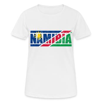 Namibia - Frauen T-Shirt atmungsaktiv - Weiß - Vorne - AI Model Female 172 dark (172cm)