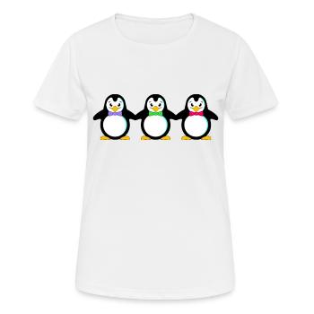 Pinguin Antarktis Vogel Frack Südpol Eismeer Kälte - Frauen T-Shirt atmungsaktiv - Weiß - Vorne - AI Model Female 172 dark (172cm)