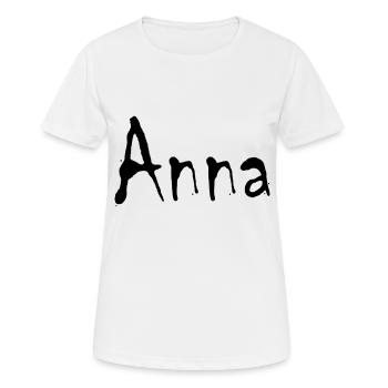 anna - Frauen T-Shirt atmungsaktiv - Weiß - Vorne - AI Model Female 172 dark (172cm)