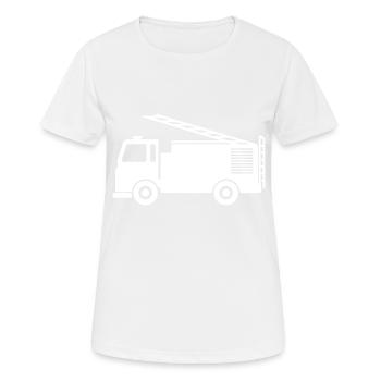 Feuerwehrauto - Frauen T-Shirt atmungsaktiv - Weiß - Vorne - AI Model Female 172 dark (172cm)