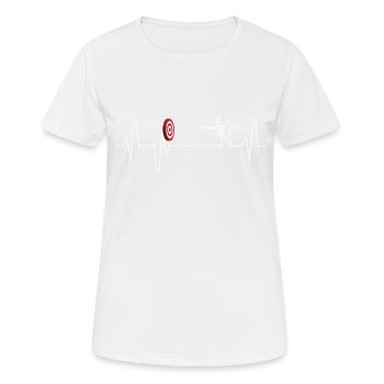 Archery Heartbeat Shirt Gift Arrow & Bow - Frauen T-Shirt atmungsaktiv - Weiß - Vorne - AI Model Female 172 dark (172cm)