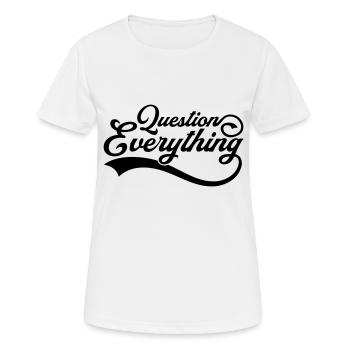 Questionner tout Cool - T-shirt respirant Femme - blanc - Devant - AI Model Female 172 dark (172cm)