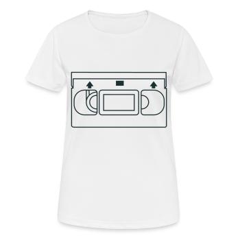 vhs tape - Women's Breathable T-Shirt - white - Front - AI Model Female 172 dark (172cm)