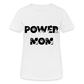 puissance maman maman maman chiens animaux de compagnie maman enfants - T-shirt respirant Femme - blanc - Devant - AI Model Female 172 dark (172cm)