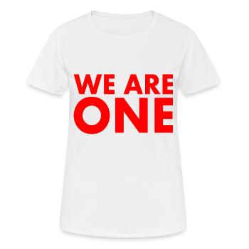 We are one - T-shirt respirant Femme - blanc - Devant - AI Model Female 172 dark (172cm)