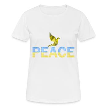 Peace Dove Dot Design - Frauen T-Shirt atmungsaktiv - Weiß - Vorne - AI Model Female 172 dark (172cm)