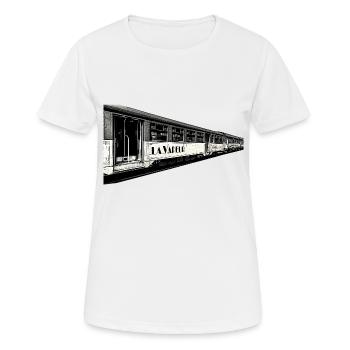 the old steam rail train - Women's Breathable T-Shirt - white - Front - AI Model Female 172 dark (172cm)