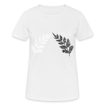 Leaves - Women's Breathable T-Shirt - white - Front - AI Model Female 172 dark (172cm)