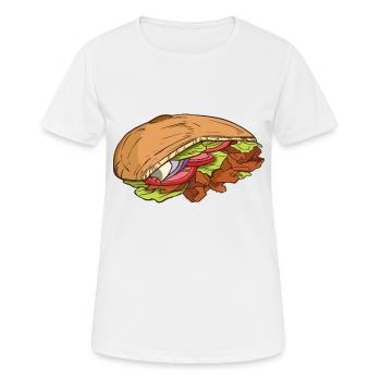 Döner Kebab - Frauen T-Shirt atmungsaktiv - Weiß - Vorne - AI Model Female 172 dark (172cm)