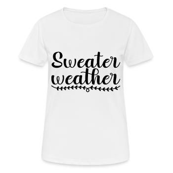 Météo des pulls - T-shirt respirant Femme - blanc - Devant - AI Model Female 172 dark (172cm)