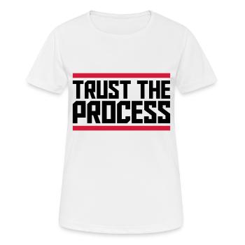 trust the process Quote - Women's Breathable T-Shirt - white - Front - AI Model Female 172 dark (172cm)