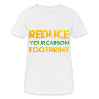 Reduzier deinen ökologischen Fußabdruck Umwelt - Frauen T-Shirt atmungsaktiv - Weiß - Vorne - AI Model Female 172 dark (172cm)