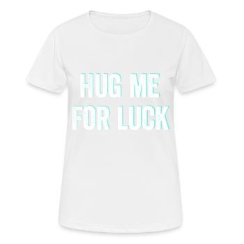 Hug me for luck - Women's Breathable T-Shirt - white - Front - AI Model Female 172 dark (172cm)