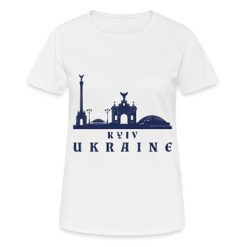 Kiev Skyline Ukraine Kyiv - T-shirt respirant Femme - blanc - Devant - AI Model Female 172 dark (172cm)