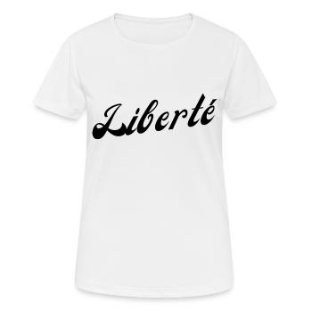 Liberté - T-shirt respirant Femme - blanc - Devant - AI Model Female 172 dark (172cm)