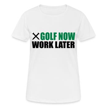 Golfe - T-shirt respirant Femme - blanc - Devant - AI Model Female 172 dark (172cm)