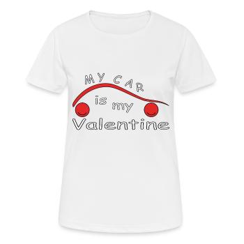 Ma voiture est ma valentine - T-shirt respirant Femme - blanc - Devant - AI Model Female 172 dark (172cm)