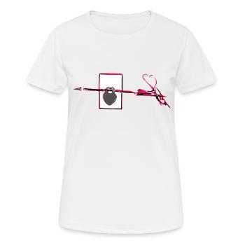 My heart and your arrow - Women's Breathable T-Shirt - white - Front - AI Model Female 172 dark (172cm)