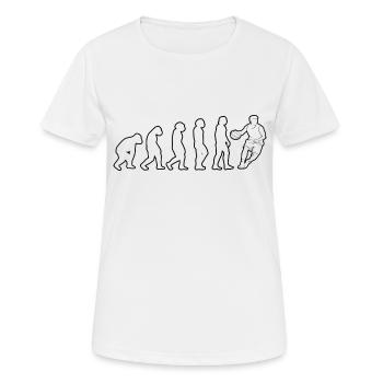 Basketballteam Basketballspieler Basketball - Frauen T-Shirt atmungsaktiv - Weiß - Vorne - AI Model Female 172 dark (172cm)