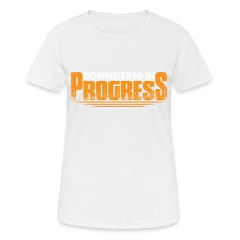 Réduction des effectifs en cours 22 - T-shirt respirant Femme - blanc - Devant - AI Model Female 172 dark (172cm)