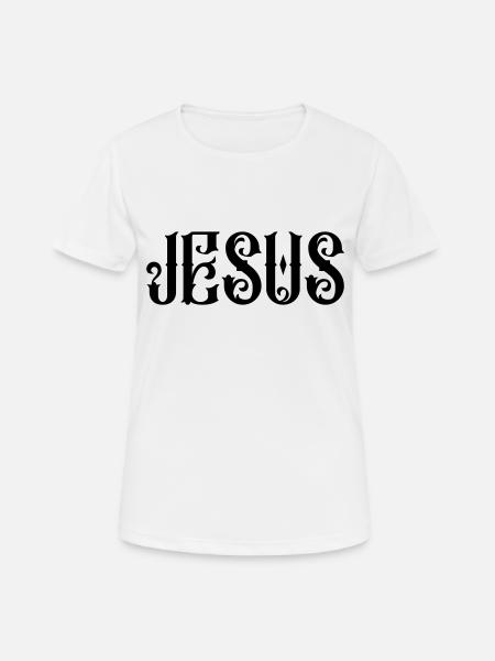 Jésus - T-shirt respirant Femme - blanc