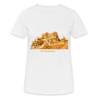 Pottenstein Castle Franconian Switzerland Bavaria - Women's Breathable T-Shirt - white - Front - AI Model Female 172 dark (172cm)