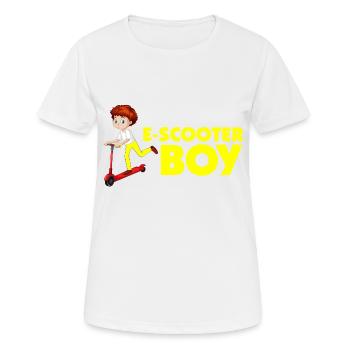 E-Scooter Roller Scooter - T-shirt respirant Femme - blanc - Devant - AI Model Female 172 dark (172cm)