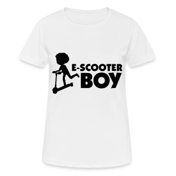 E-Scooter Roller Scooter - T-shirt respirant Femme - blanc - Devant - AI Model Female 172 dark (172cm)