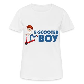 E-Scooter Roller Scooter - T-shirt respirant Femme - blanc - Devant - AI Model Female 172 dark (172cm)