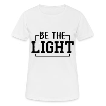 Soyez la lumière - T-shirt respirant Femme - blanc - Devant - AI Model Female 172 dark (172cm)