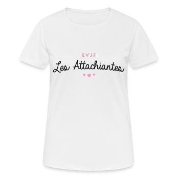 T-shirt EVJF "Nom cool en attente" - T-shirt respirant Femme - blanc - Devant - AI Model Female 172 dark (172cm)