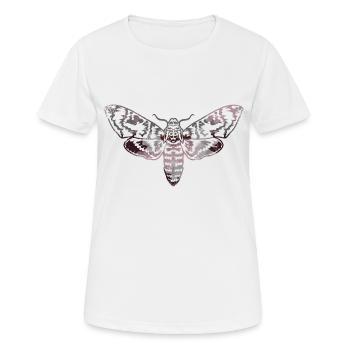 Moth,contour,gris,beige,mite - T-shirt respirant Femme - blanc - Devant - AI Model Female 172 dark (172cm)