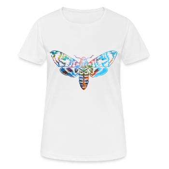 mothmoth,contour,gris,beige,mite,coloré - T-shirt respirant Femme - blanc - Devant - AI Model Female 172 dark (172cm)