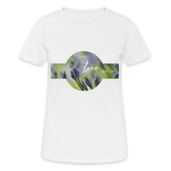 Lena - Frauen T-Shirt atmungsaktiv - Weiß - Vorne - AI Model Female 172 dark (172cm)