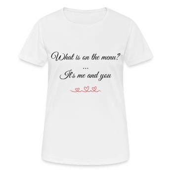Déclaration d'amour - T-shirt respirant Femme - blanc - Devant - AI Model Female 172 dark (172cm)