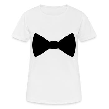 Noeud papillon - T-shirt respirant Femme - blanc - Devant - AI Model Female 172 dark (172cm)