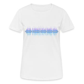 Ondes sonores Music Wave Vintage Retro DJ Heart Disc - T-shirt respirant Femme - blanc - Devant - AI Model Female 172 dark (172cm)