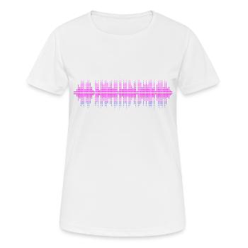Ondes sonores Music Wave Vintage Retro DJ Heart Disc - T-shirt respirant Femme - blanc - Devant - AI Model Female 172 dark (172cm)