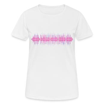 Ondes sonores Music Wave Vintage Retro DJ Heart Disc - T-shirt respirant Femme - blanc - Devant - AI Model Female 172 dark (172cm)