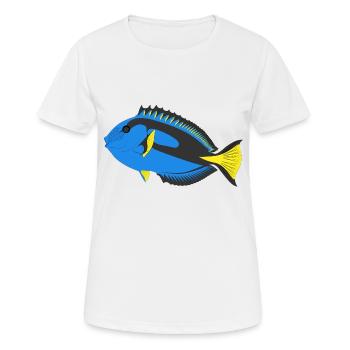 palettes chirurgienpoisson aquarium poissons - T-shirt respirant Femme - blanc - Devant - AI Model Female 172 dark (172cm)