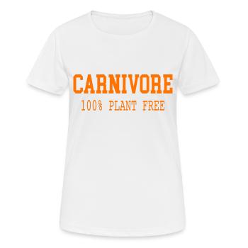 Carnivore Humor Crickets Cooking Nutrition - Women's Breathable T-Shirt - white - Front - AI Model Female 172 dark (172cm)